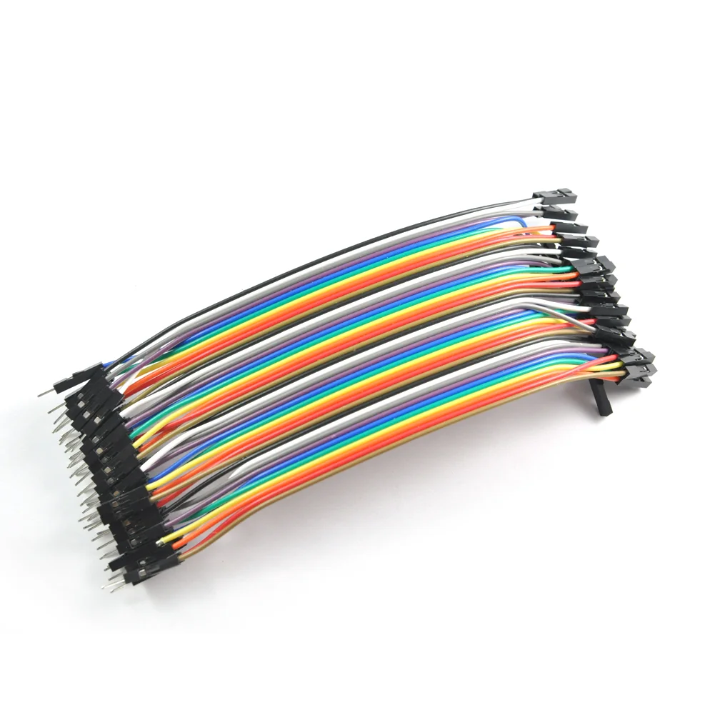 40 Pcs DuPont Jumper Wire 26AWG 15CM Male to Female Breadboard Cable 1007 PVC Insulated for Arduino Raspberry Pi Projects Kits