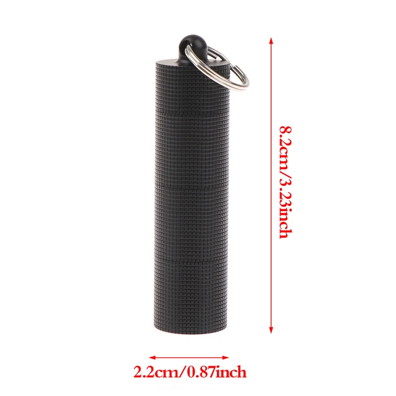 Mini Drug Bottle Holder Aluminum Alloy Medicine Container Small Portable Pill Box Case Waterproof Keychain Keep Tool