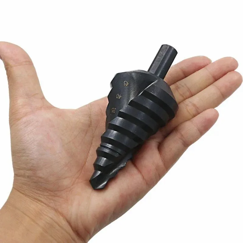 مقبض مثلث نيتريدينج أخدود حلزوني خطوة الحفر 10-45 مللي متر/خطوة الحفر/ثقب حفر معكرونة توسيع الحفر/الصلب عالي السرعة 4241