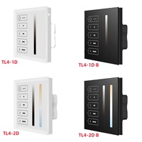 DALI bus/24VDC Touch key + RF 2.4GHz Wall Mounted Touch Panel DALI Master TL4-1D/TL4-2D remote for single zone or multiple zone