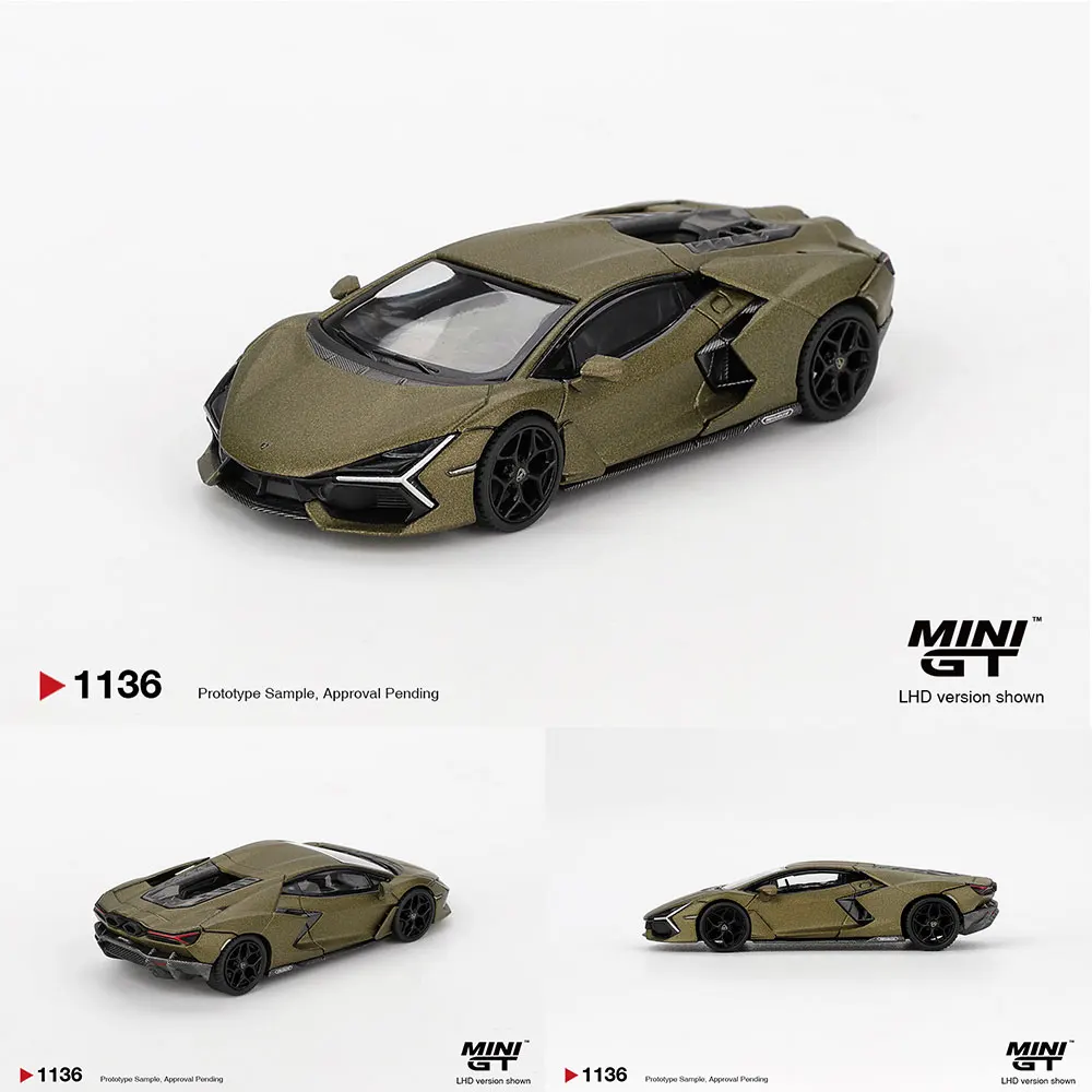 

Presale MINIGT 1/64 Lamborghini Revuelto Verde Gea Matte Diecast Model Car High Performance Model Gift for Boys Adults