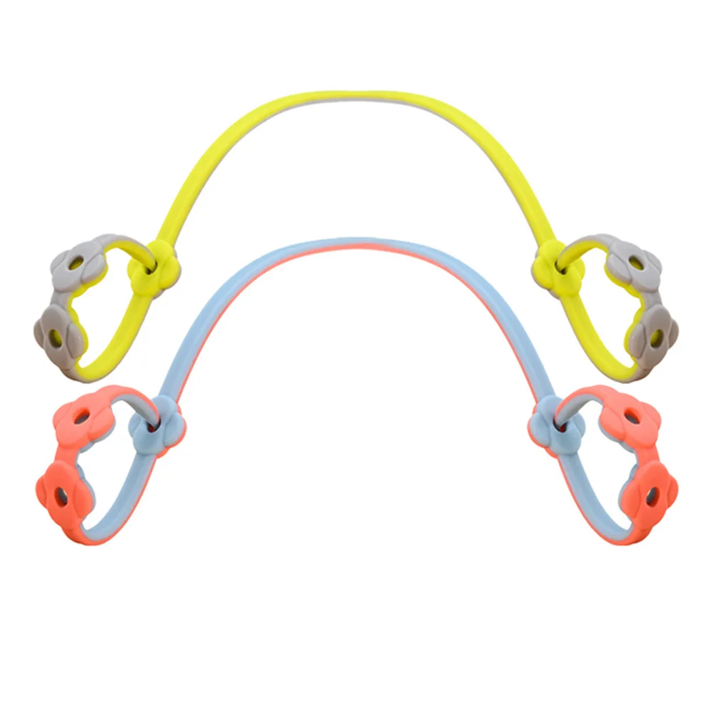 

2Pcs Silicone Pacifier Straps Anti-Lost Baby Bottle Holders Lightweight Durable Baby Safety Chains Bottles Harness Straps