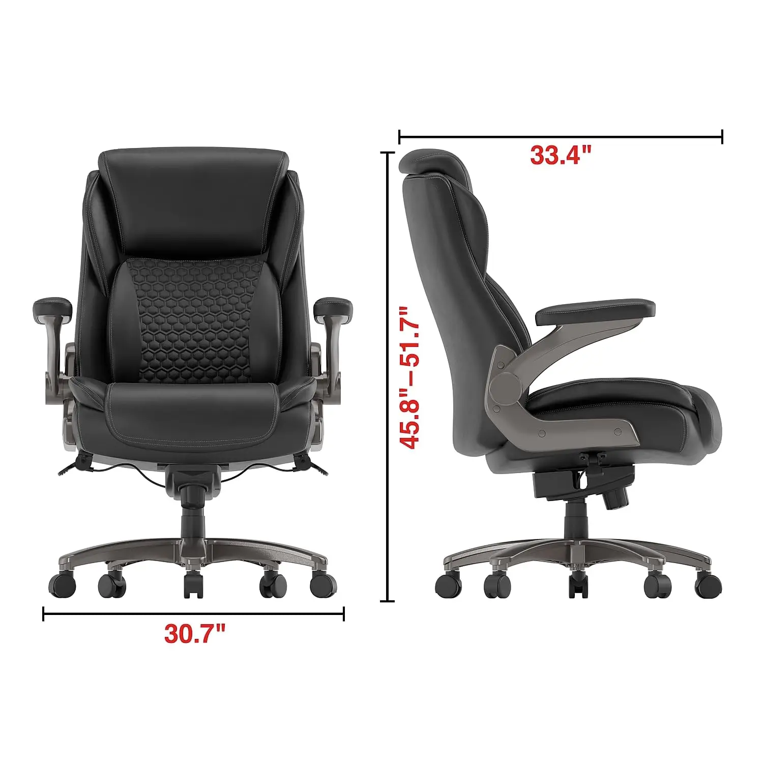 Big & Tall Leather Executive Office Chair 400 lb Weight Capacity, Customized