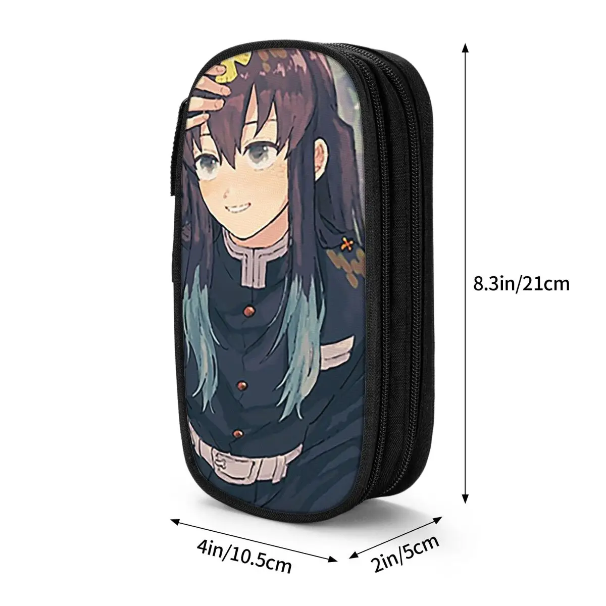 Estuches para lápices Muichiro Tokito, bolsas grandes para bolígrafos de almacenamiento, caja para bolígrafos, estuche para lápices para niños, niñas, estudiantes, papelería, escuela y oficina