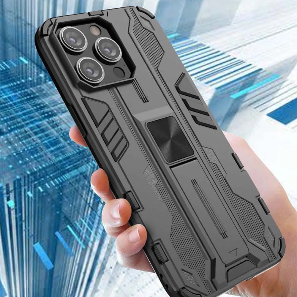 Shockproof Armor Magnetic Case For iPhone 15 14 13 Pro Max 12Mini 11Pro XS Max XR 7 8 Plus 15Plus Holder Bumper Hard Phone Cover