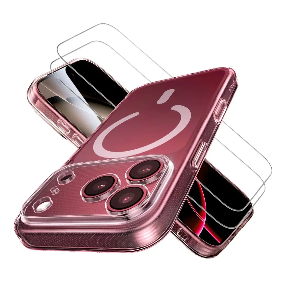 Magnetyczne etui UGREEN i szklany ochraniacz ekranu do iPhone'a 18 17 16 15 14 Pro Max, etui na iPhone'a 18Pro, zestaw etui Macsafe. — zdjęcie produktu 7