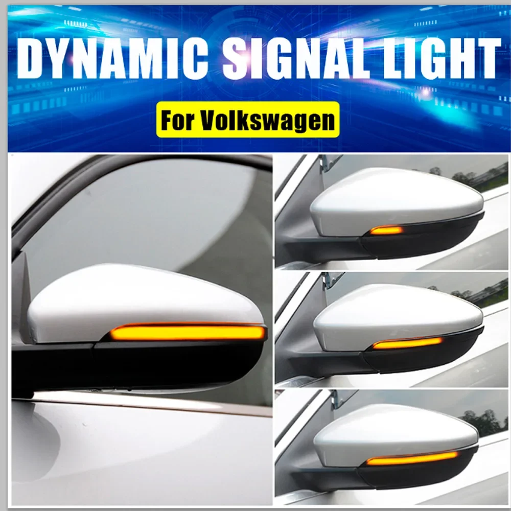 Dynamic Blinker Side Mirror indicator For Volkswagen Golf MK6 GTI 6 R line VI R20 LED Turn Signal Light Touran tuning