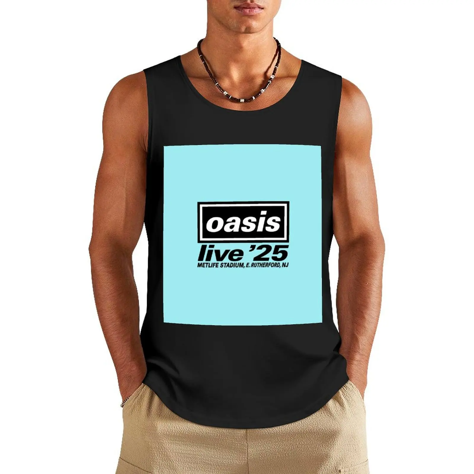 

Oasis Metlife '25 Tank Top Man clothes for gym cool things bodybuilding men clothes Male vest