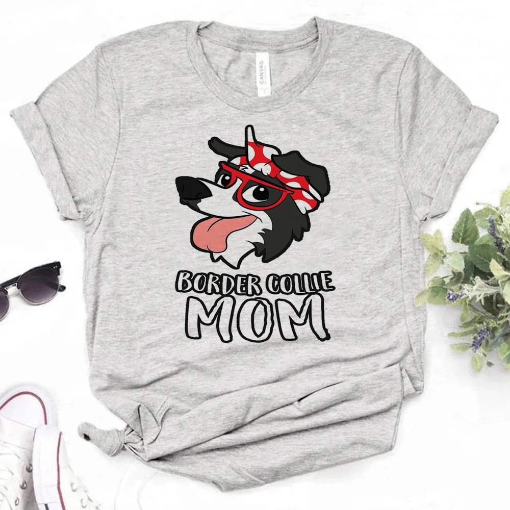 Border Collie t-shirts women streetwear Japanese graphic top female y2k Japanese anime clothing