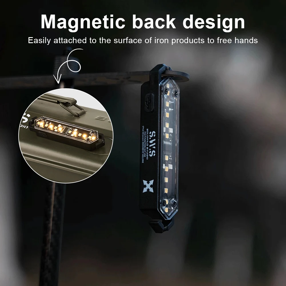 Tent Atmosphere Light IPX4 Waterproof Tent String Lamp Stepless Dimming Wind Rope Decoration Light for Outdoor Camping Picnic
