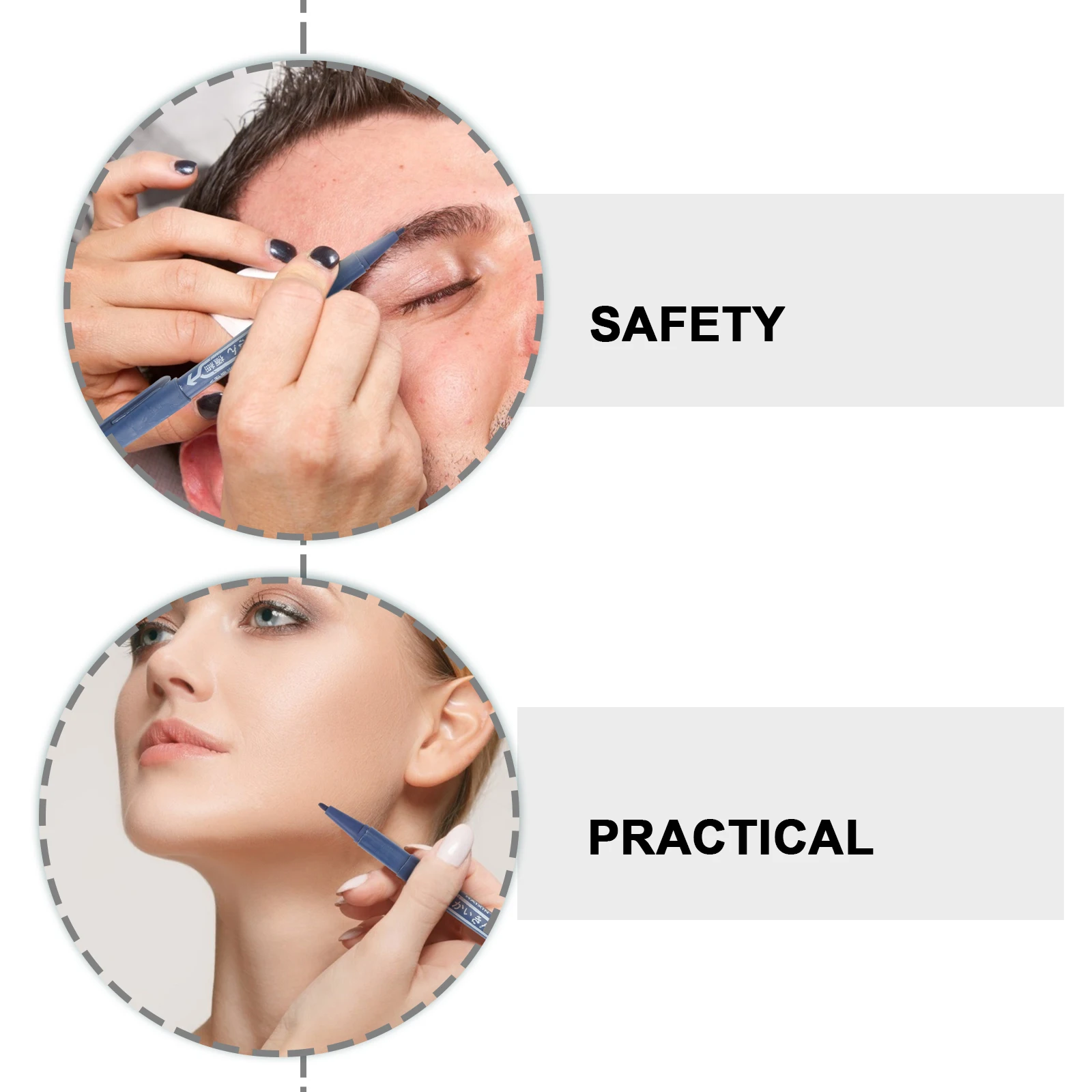 

Tattoo Painting Brush Oil Ink Pencile Puncture Blue Dual-tip Tattooing Accessories