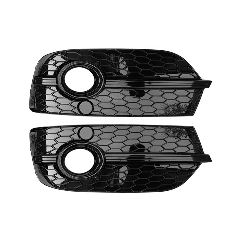 

Front Fog Light Cover For Audi Q3 Standard 2013 2014 2015 Honeycomb Lamp Grill Gloss Black Chrome Silver Styling Accessories