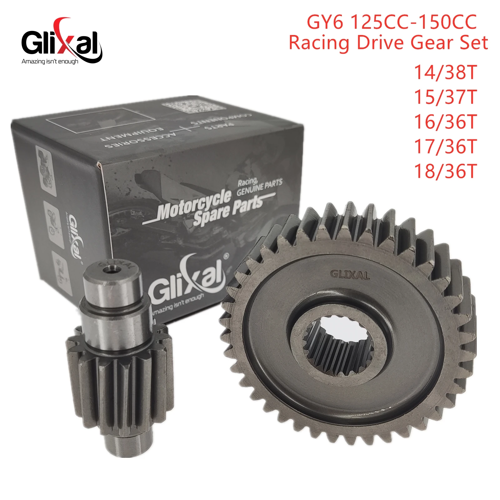 Glixal GY6 125cc 150cc Wysokowydajny zestaw kół zębatych do skuterów 152QMI 157QMJ Motorower ATV Go Kart Engine