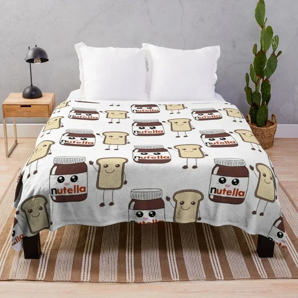 

Nutella and bread Throw Blanket Warm Napping Blanket for Office Couch Bed
