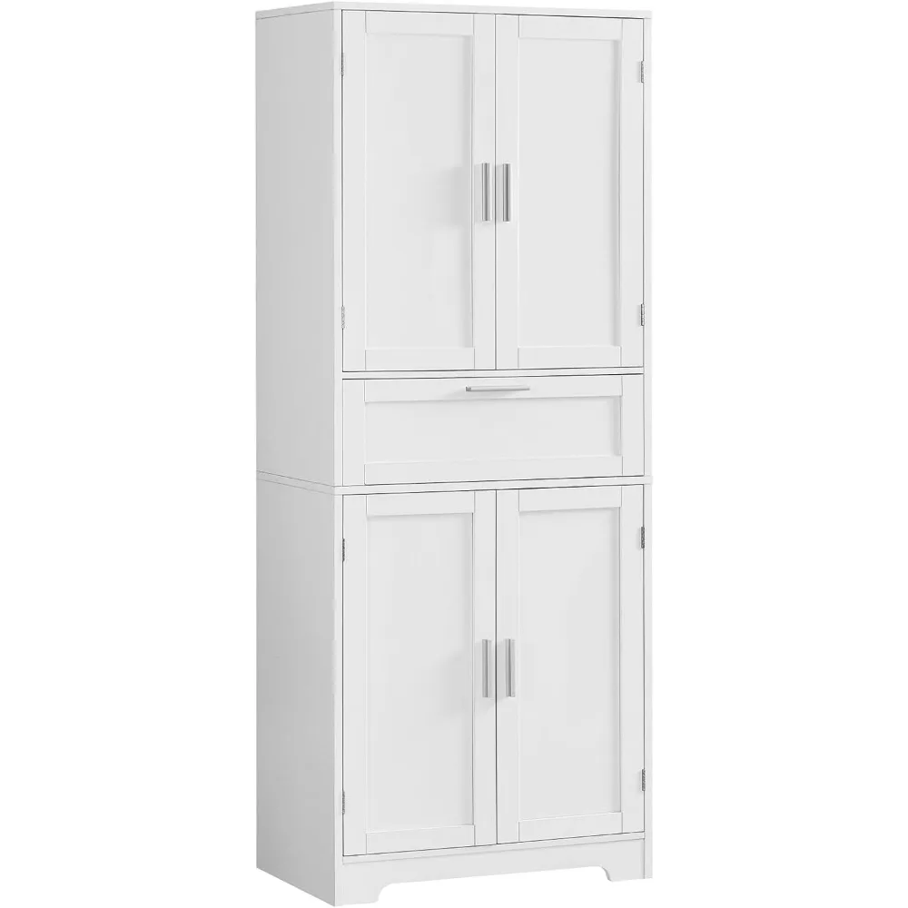 

Tall Storage Cabinet with Adjustable Shelf & 1 Large Drawer, Pantry Cabinet with 4 Doors, Kitchen Cabinets for Dining Room,