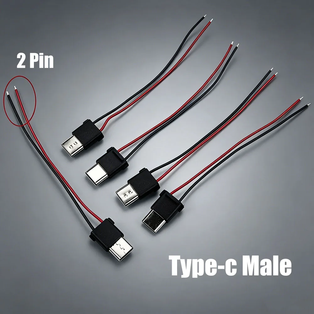 2/5PCS Type-C Male Head With Resistor Capacitor Type-C Modified Plug For Mobile Phone Power Bank Special Connector C Port