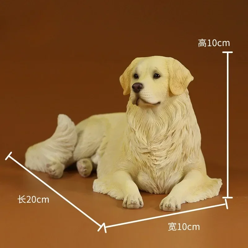 JXK 1/6 skala materiał żywiczny Golden Retriever symulacja psa Model zwierzęcia dla 12 "obby figurki ozdoba