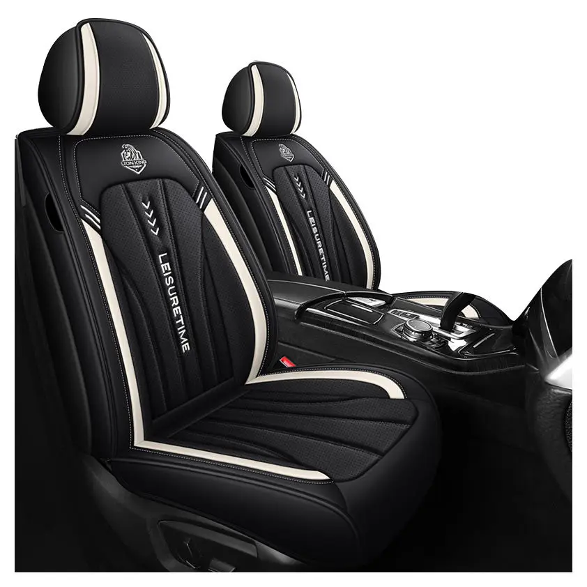 High Quality Waterproof Leather Car Seat Cover Full Set 5pcs Universal For Accord And Civic Excellent For Sports Cars