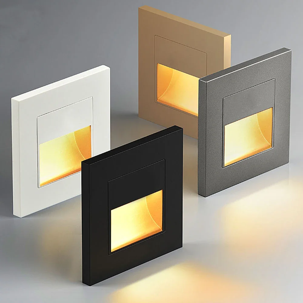 Motion Detector Sensor Led Stair Light Infrared Human Induction Lamp Recessed Steps Ladder Staircase Bedroom Night Light Led