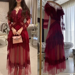 Customized  Intricate Fashion Sparkle V-neck A-line Draped Tulle Formal Occasion Gown luxury evening dresses for women 2023