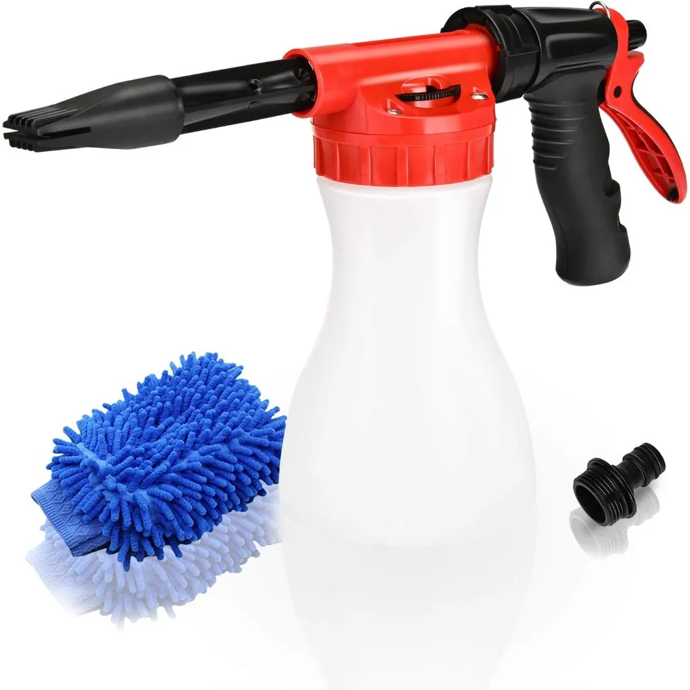 

Car Foam Gun, Juqiboom - Adjustable Ratio Dial Car Snow Soap Gun Fit Low Water Pressure Universal Standard Garden Hose, Blaster