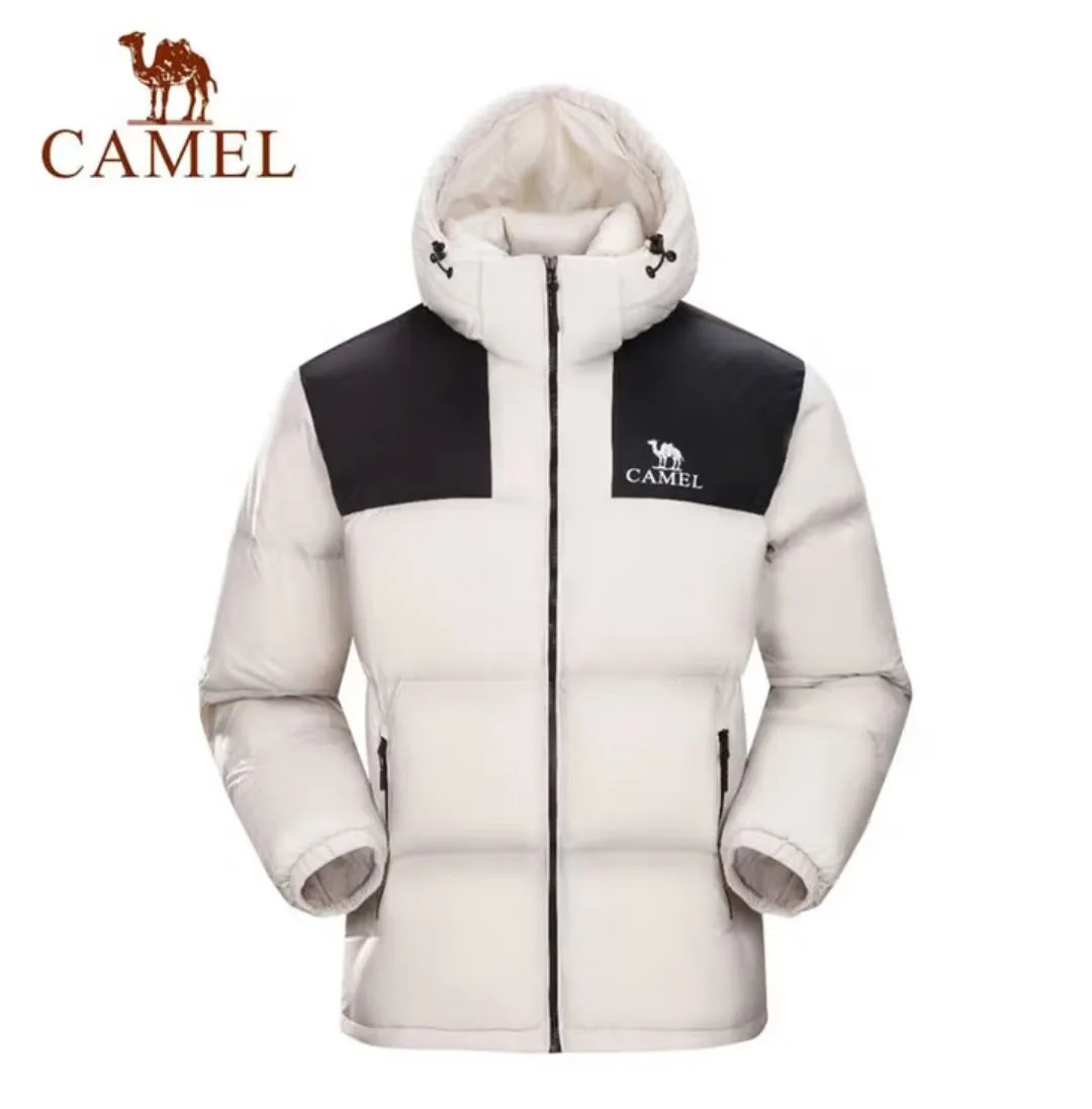 

Верблюжье мужское дорожное модное повседневное теплое пальто, мужское ветрозащитное и водонепроницаемое пальто на гусином пуху для зимнего альпинизма