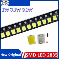 LED SMD de alto brillo 100, 1W, 2835 W, 0,5 W, 150MA/100MA/30MA/60MA/80MA, 3V, 6V, 9V, 18V, 36V, 0,2-6000 K, 6500 unidades