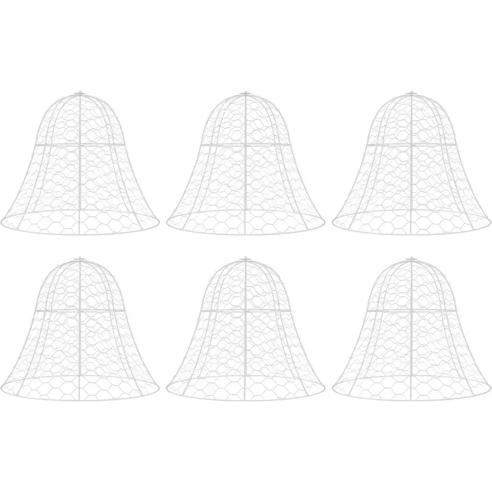 

Складные металлические защитные сетки для растений 16x13, 6 штук, белые