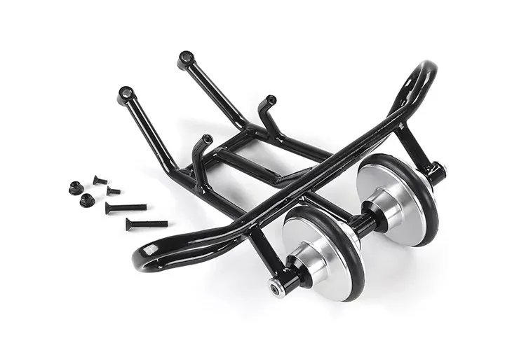 Integrierte Einzel- und Doppelräder aus Metall mit Kollisionsschutz hinten für 1/5 ROFUN HPI BAJA