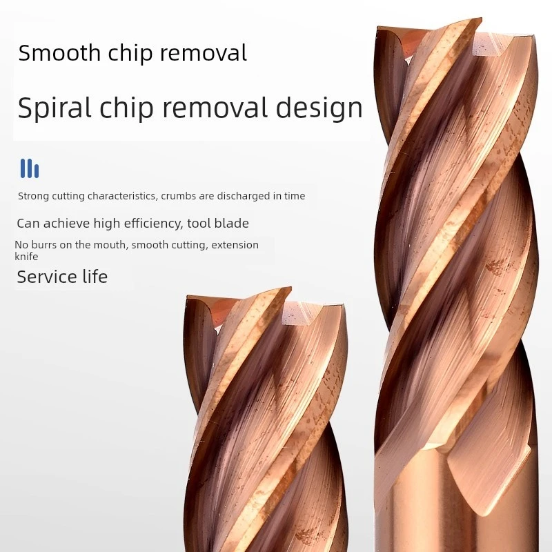 

4-зубая твердосплавная концевая фреза HRC55 1 мм D4x50L с покрытием фреза с ЧПУ для обработки стали, металла, дерева