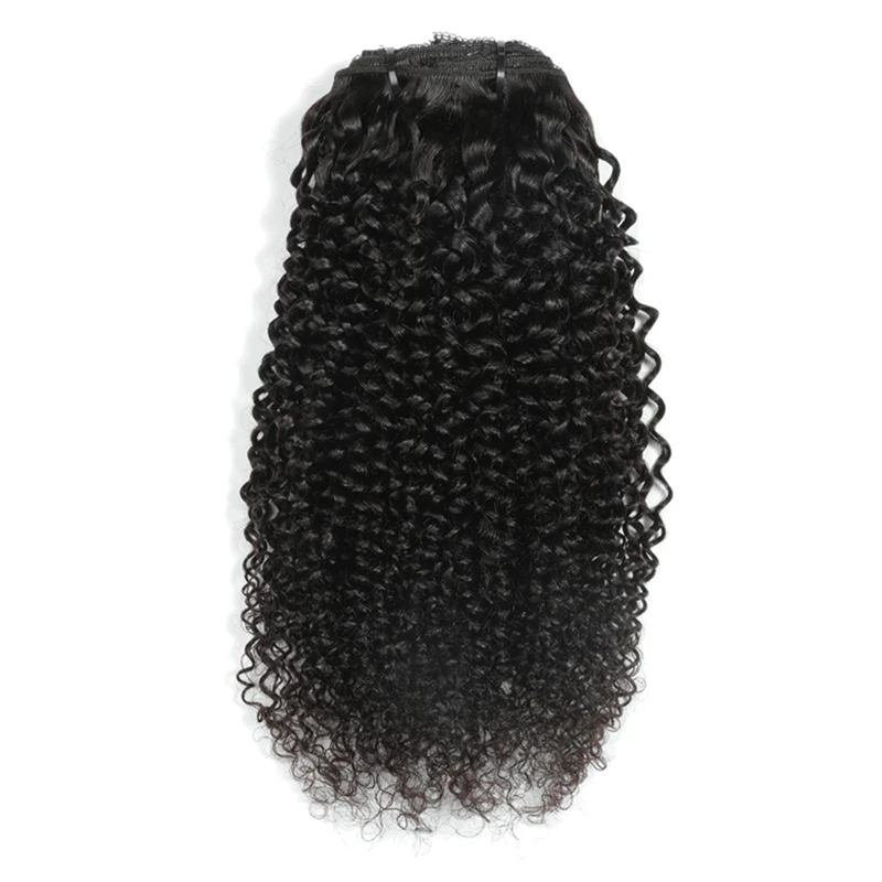 

Hair Wig Natural Curls Hair Clip In Hair Extensions Full Head Sets Afro Hair Curls Clip Ins Bundles Natural Black