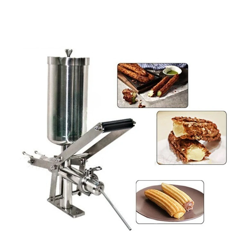 Manual churros machine  puff bread biscuit core filling machine Filling cream fruit chocolate equipment Sauce machine