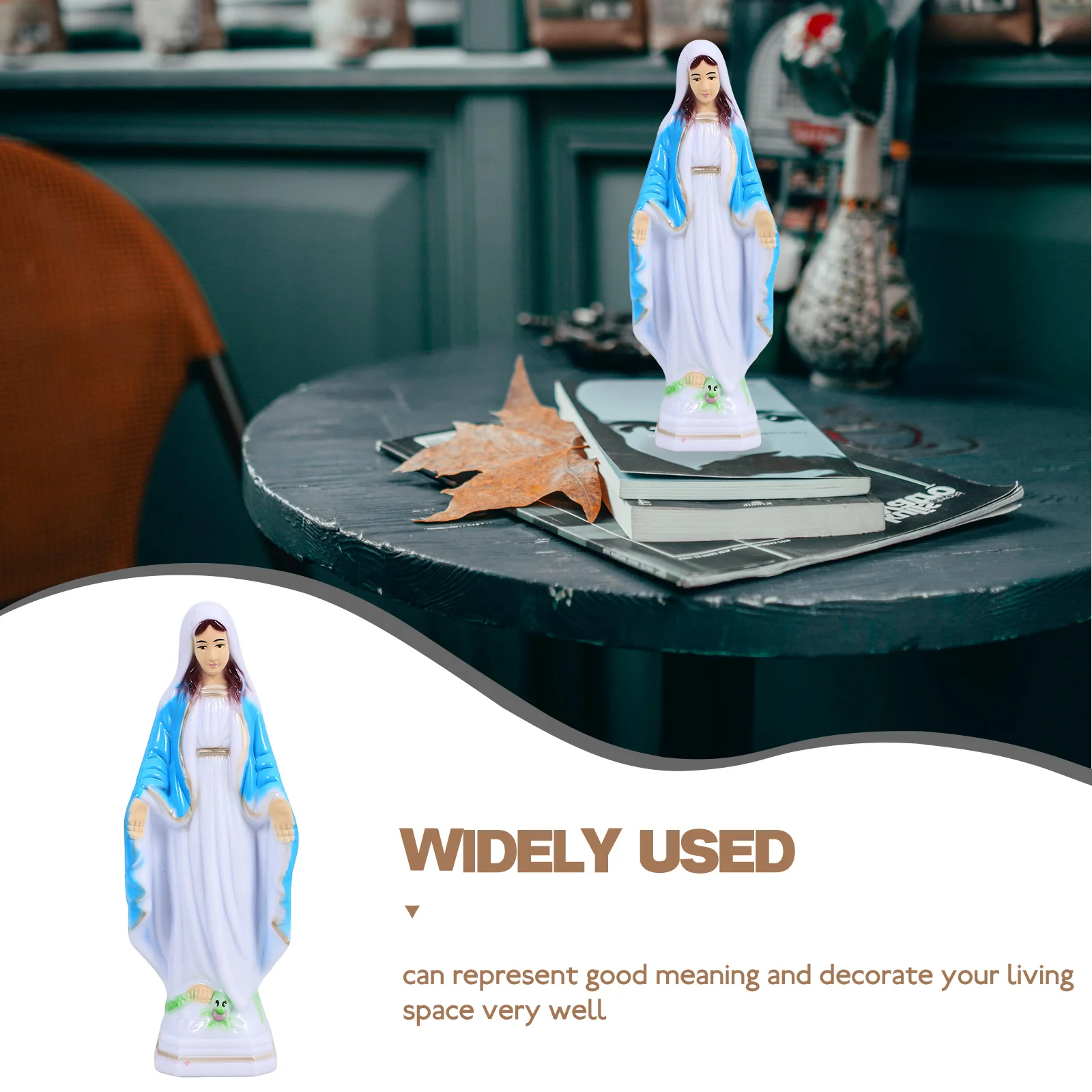 Ladies Gifts Catholicism Adornment Plastic Tiny Virgin Mary Craft Decor Household Desktop Statue Shaped Figurine Baby