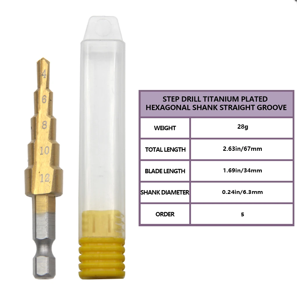 

Hexagonal Drill Bits Straight Drilling Power Tools Wood Hole Slicer