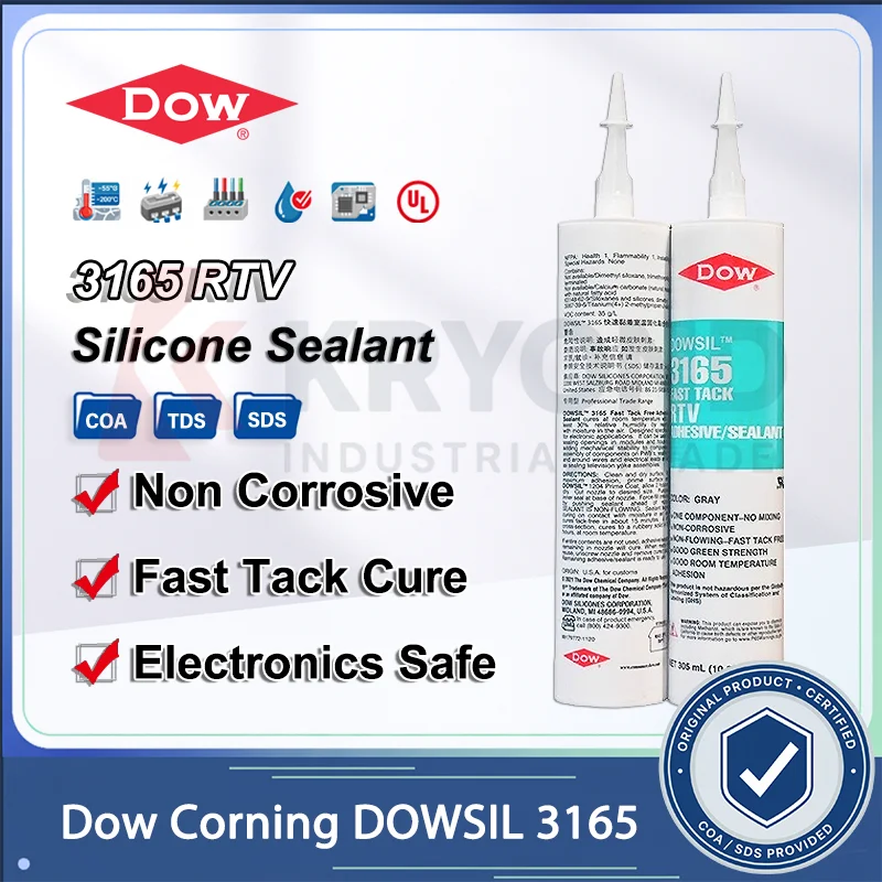Dow Corning DOWSIL 3165 RTV Silicone Sealant Fast Tack Non Corrosive Waterproof Electronic Encapsulation High Low Temp Protect