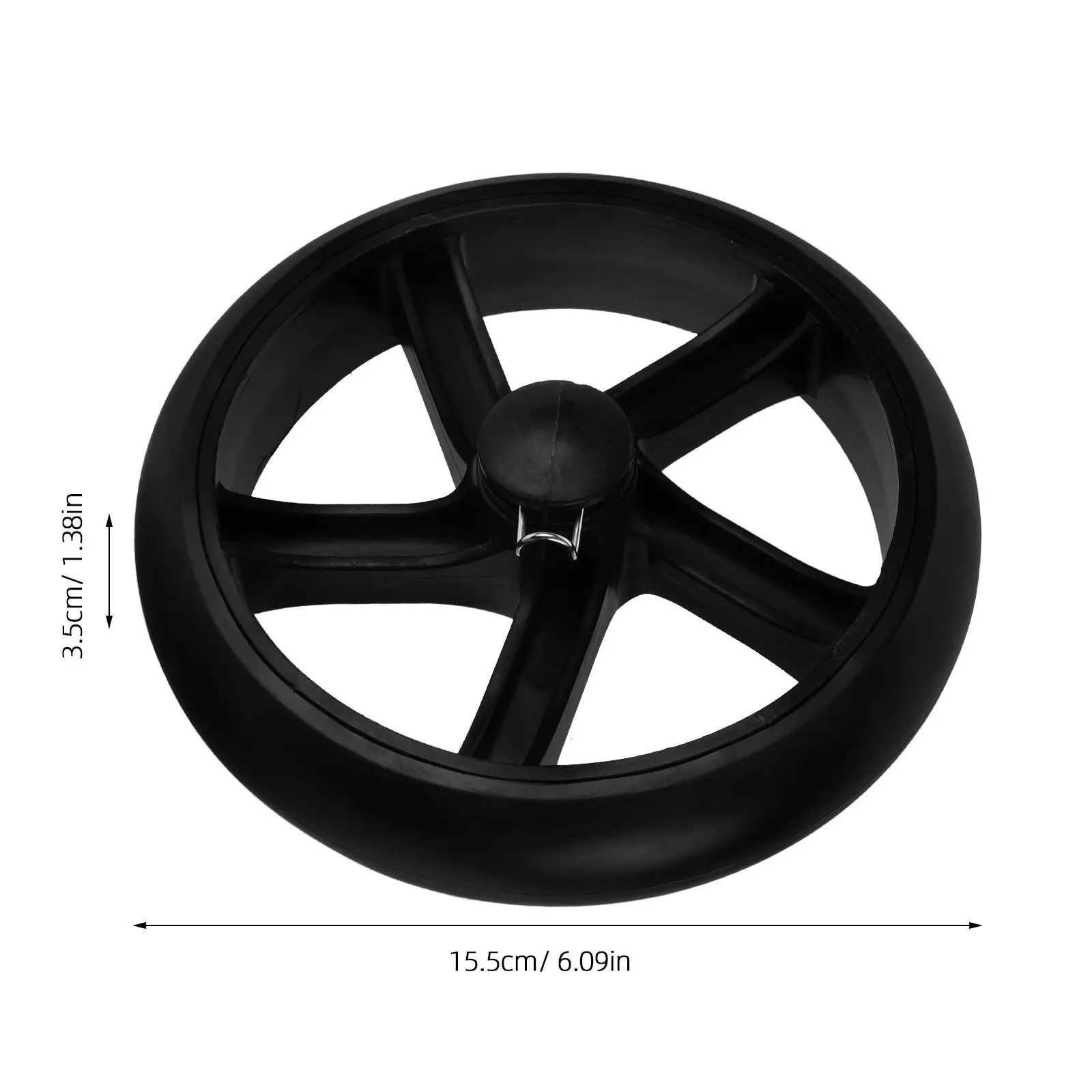 2Pcs 15.5cm Heavy Duty Shopping Cart Wheels Replacement for Laundry Rolling Cart Grocery Trolley Utility Hand Truck