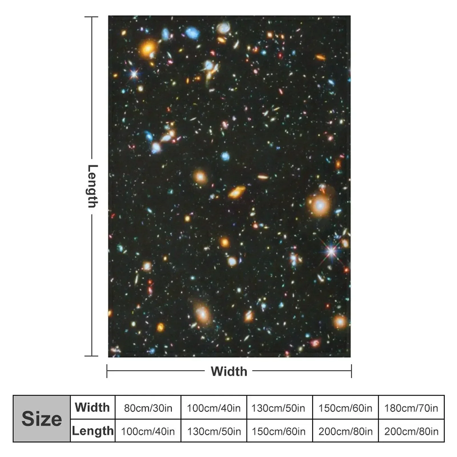 Hubble Extreme Deep Field (UV) Throw Blanket Blankets Sofas Of Decoration heavy to sleep Polar Blankets