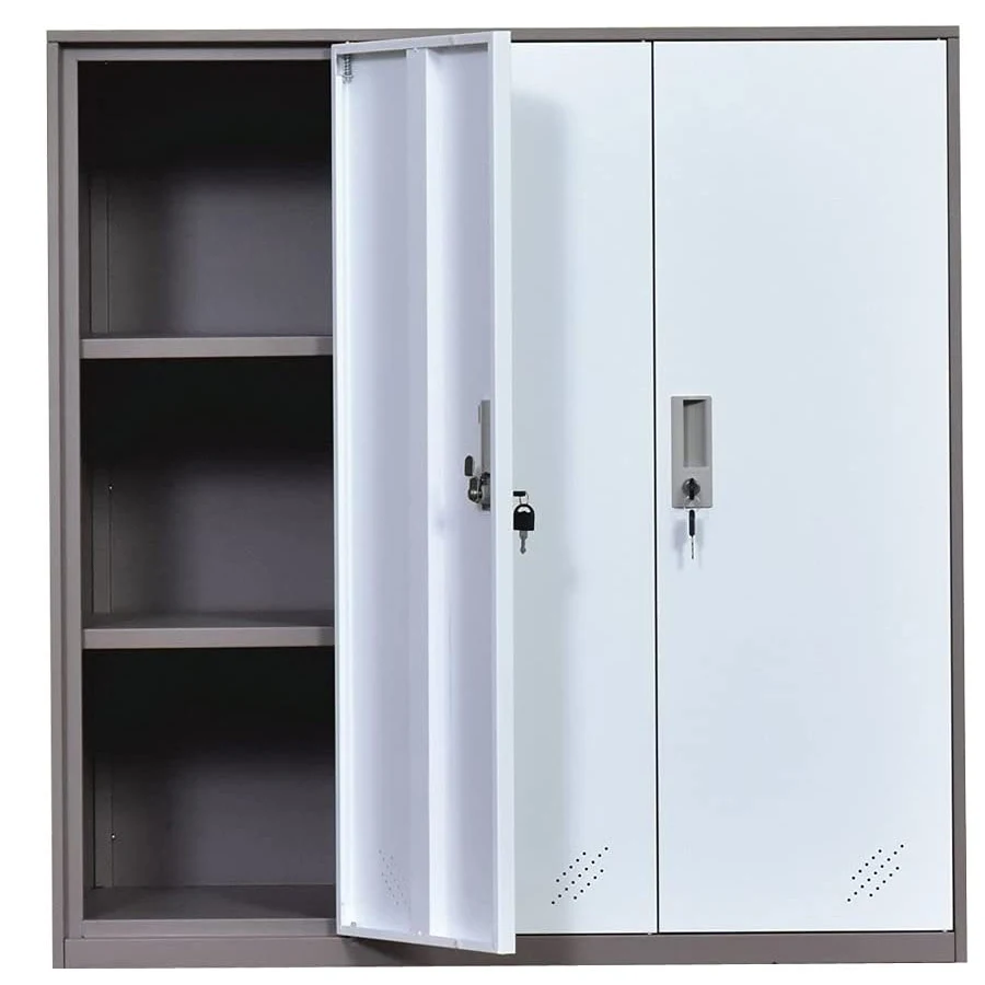 

3-door White Metal Storage Locker Factory Employee Cabinet with Padlock Small Size Locker for Kids