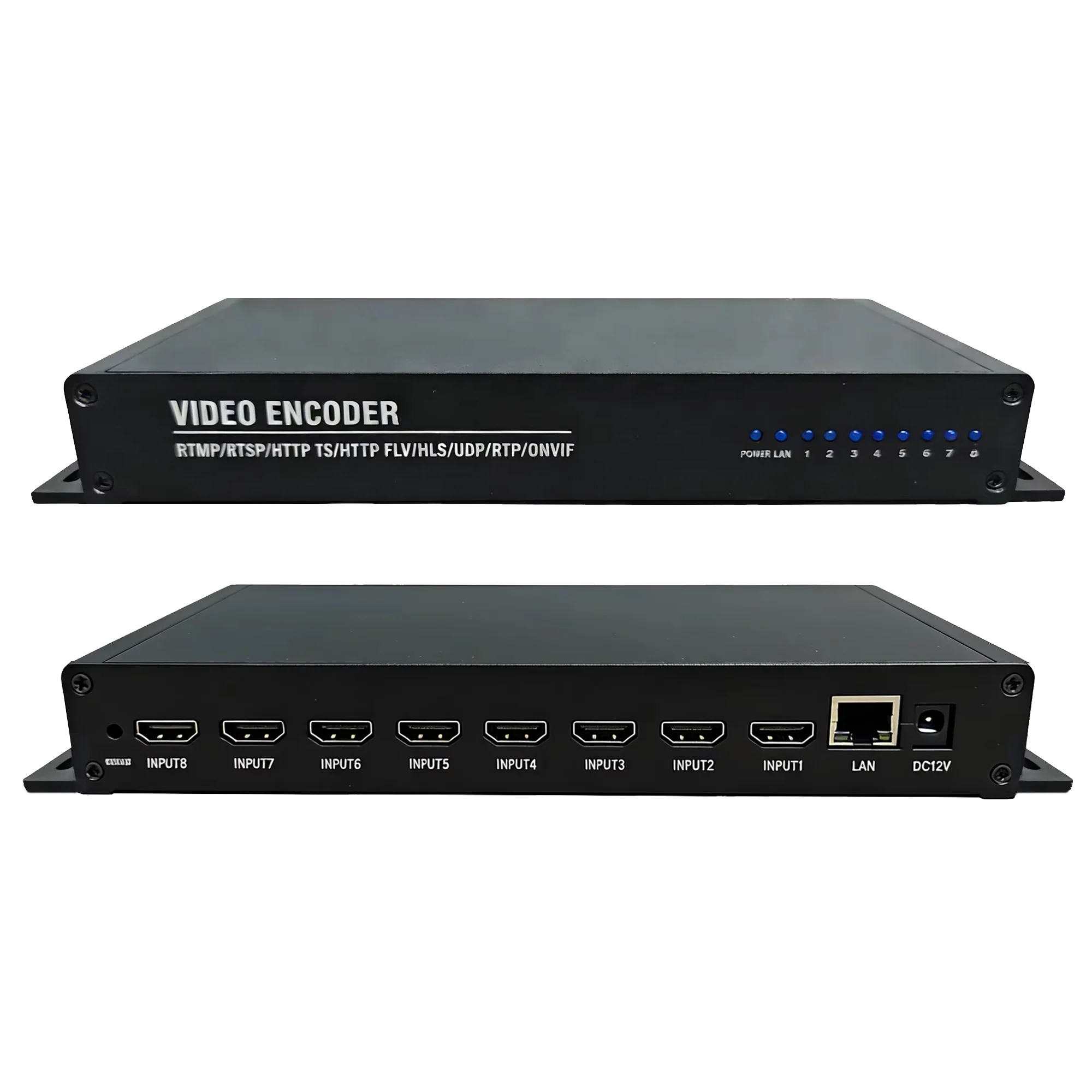 8-kanałowy enkoder HD H265 HEVC H264 do sieci IPTV CATV, enkoder do strumieniowania mediów, streaming Web Push, enkoder wideo HDmi do IP, enkoder do strumieniowania na żywo. — zdjęcie produktu 7