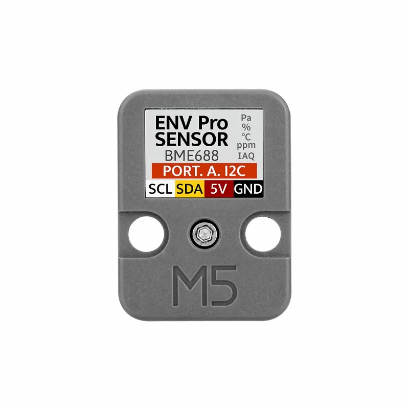 

Официальный датчик окружающей среды M5Stack ENV pro BME688 для мониторинга качества воздуха в помещении, температуры, влажности и давления.