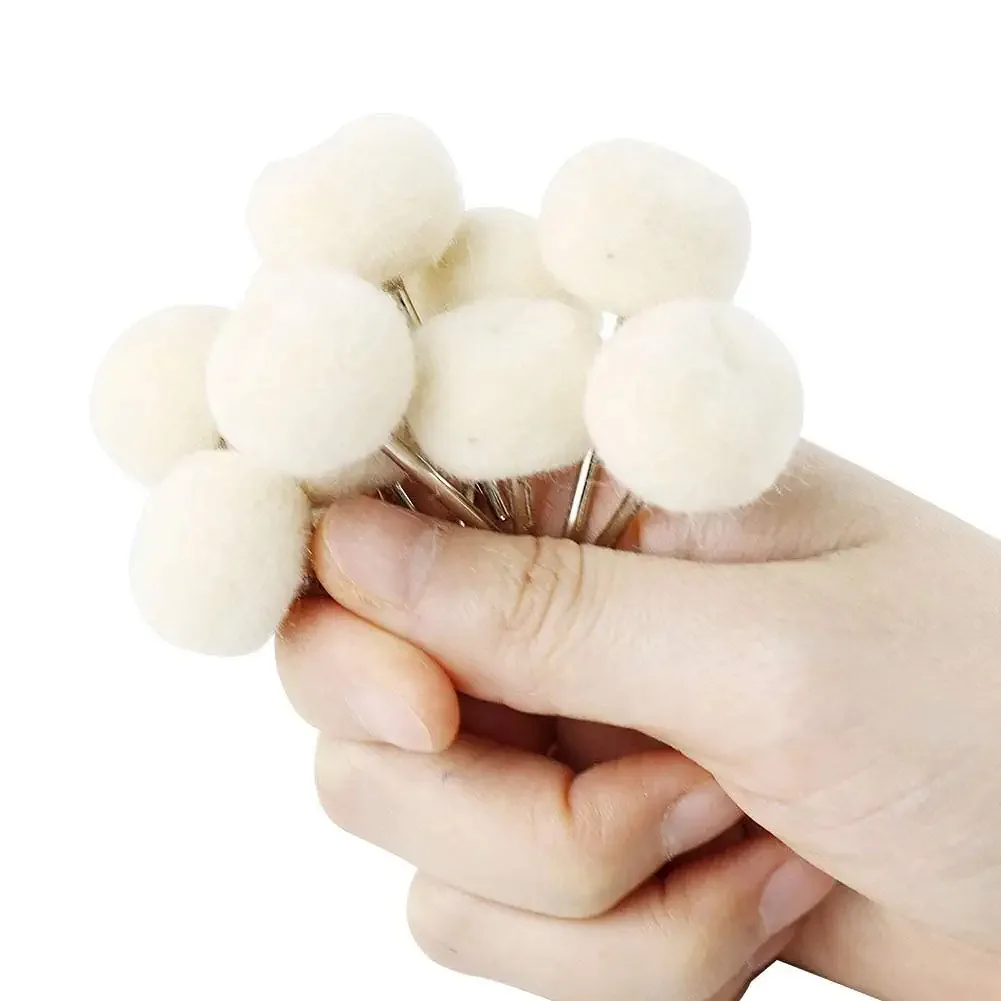 Polishing Buffing Wheel Set Wool Felt Cotton Little Buff Wheel for Rotary Tool Accessories Grinding Bits Watch Jewelry Polishing