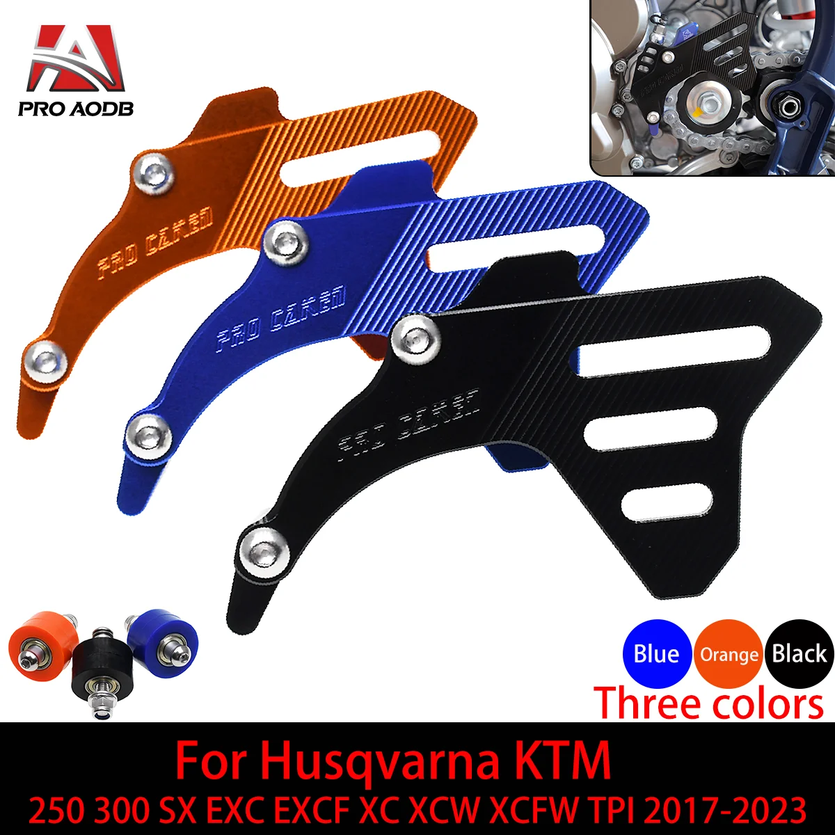 Capa protetora para roda dentada dianteira de motocicleta cnc, proteção de corrente para husqvarna tc te tx fc fe fx 250 300 350 peças de motocross