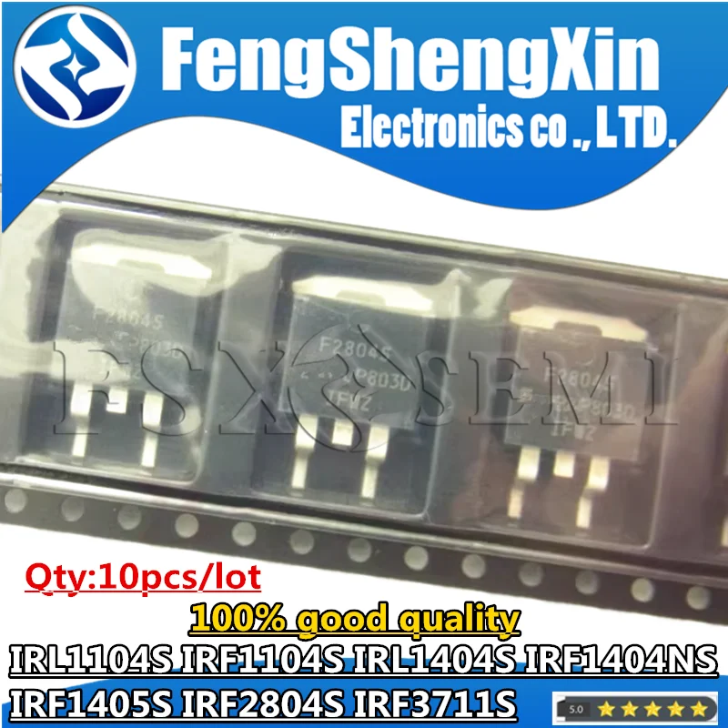 10pcs IRL1104S IRF1104S IRL1404S IRF1404S IRF1405S IRF2804S IRF3711S L1104S F1104S L1404S F1404NS F1405S F2804S F3711S TO-263