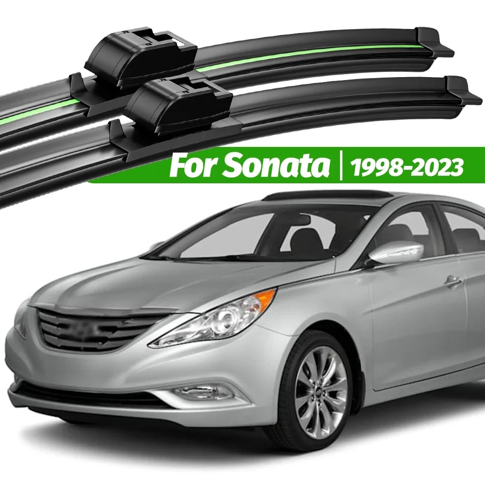 

For Hyundai Sonata 1998-2023 2pcs Front Windshield Wiper Blades 2000 2008 2010 2014 2017 2019 2021 Windscreen Window Accessories