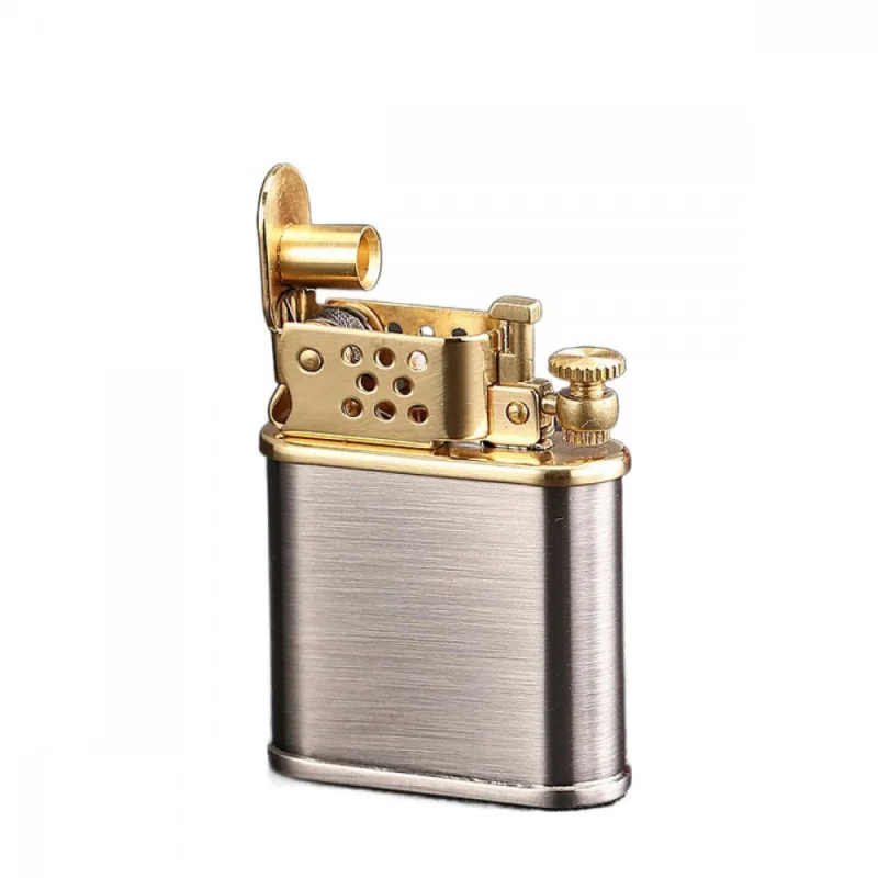 Vintage Pure Copper Metal Lighter - High Grade Compact Gadget for Outdoor Camping Unisex Portable Fire Starter without Fuel Included