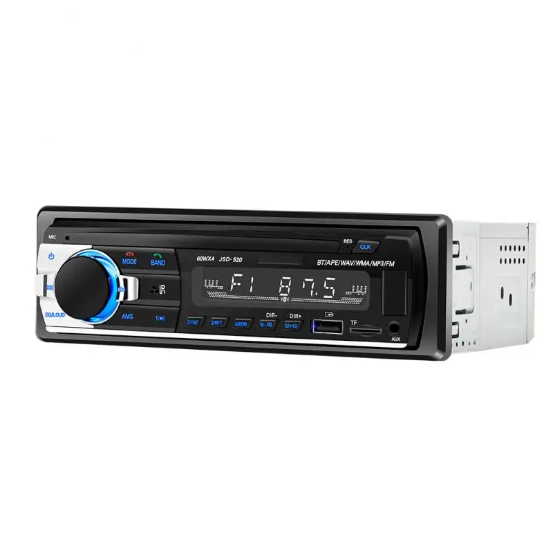 Podofo Autoradio 1 Din Bluetooth Radio Car 12V JSD-520 SD AUX-IN MP3 Player FM USB Auto Stereo Audio Stereo In-dash Radio Coche