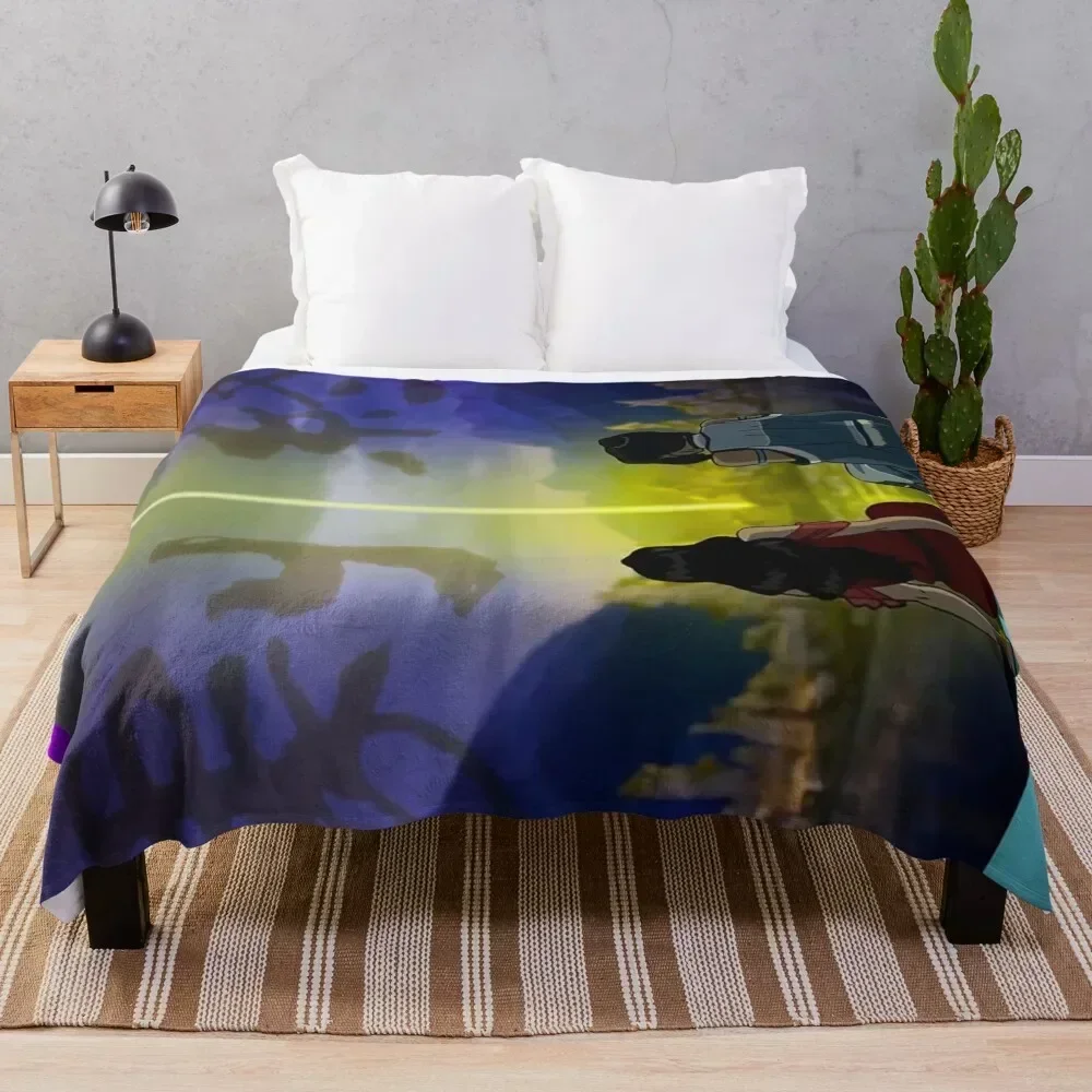 

Korrasami with End Credits Throw Blanket Warm Flannel Blanket for Couch Chair Bedroom