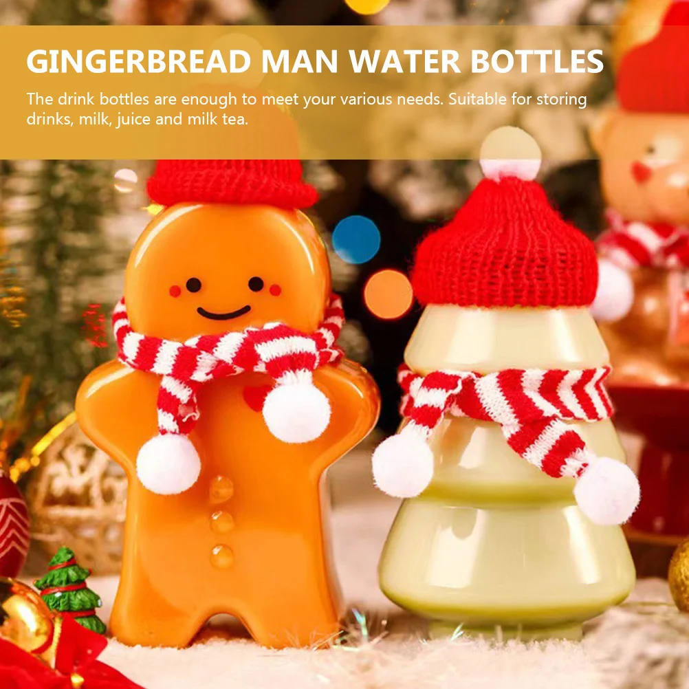 10 Pcs Water Bottle for Girls Christmas Drink Container Style Candy Jars Mini Gift Packing Bottles Xmas Party Slim Man