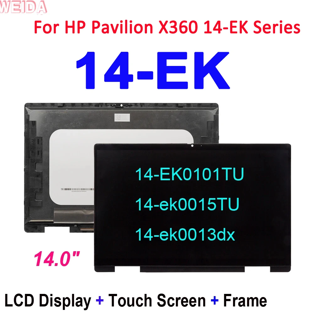 

14.0" LCD For HP Pavilion X360 14-EK Series 14-EK0101TU LCD Display Touch Screen Digitizer Assembly Frame FHD 1920*1080 30pins