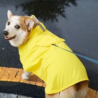Practical Waterproof Dog Raincoat Reflective Adjustable Pet Waterproof Jacket Towable Dog Rain Cloak Rainy Season